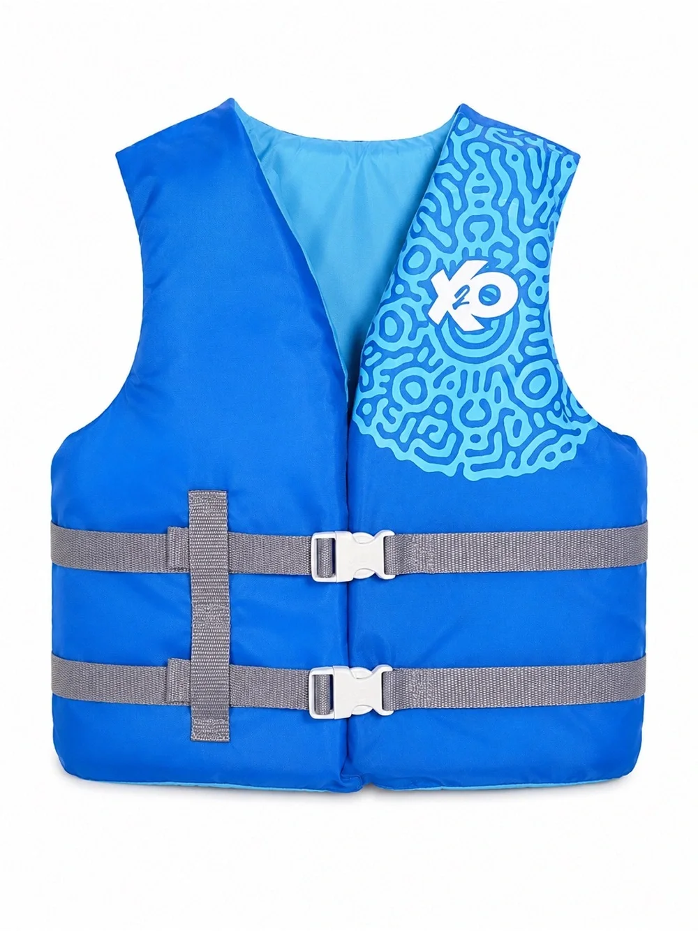 Kids Blue Life Jacket with Patterned Accent - Brand: